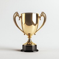 Elegant golden trophy cup award