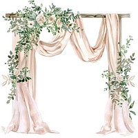 Elegant floral wedding arch illustration