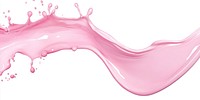 Pink liquid splash on white