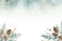 Watercolor winter background branches nature snow.