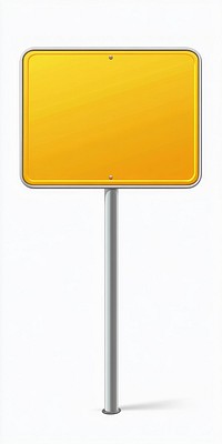 Blank yellow road sign illustration