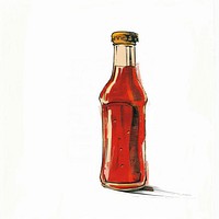 Hand-drawn ketchup bottle illustration