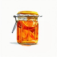 Bright jar with preserved fruit