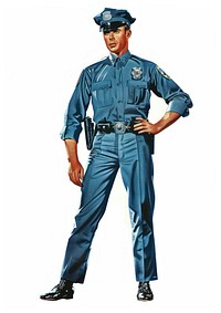 Vintage police officer illustration art