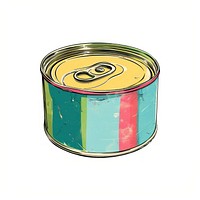 Colorful canned food illustration