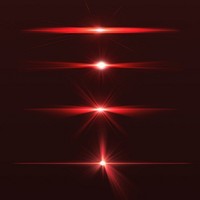 Red light beam effect design element remix set