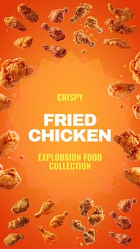 Fried chicken design element set