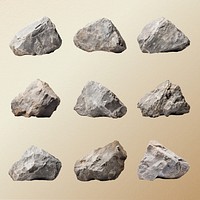 Rocks design element set