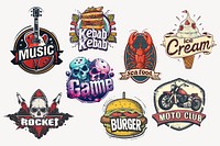 Vintage badge logo design element set