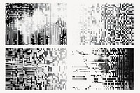 Pixelated overlay effect design element set