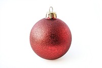 Glittery red Christmas ornament ball