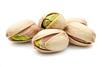 Group of unbleached pistachio nuts vegetable produce plant.