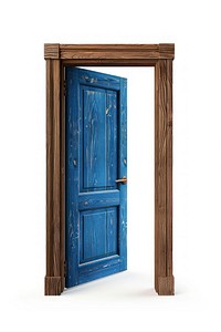 Rustic blue wooden door frame