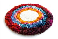 Colorful round shaggy rug