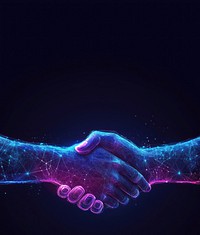 Handshake handshake futuristic digital.