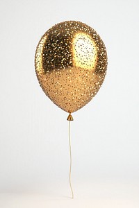 Gold glitter balloon birthday celebration decoration.