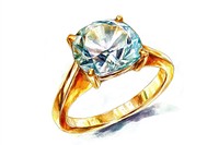 Luxurious Wedding diamonds ring accessories watercolor accessory.