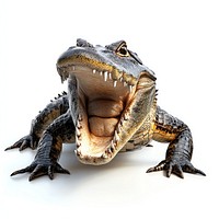 Aligator roaring crocodile alligator reptile.