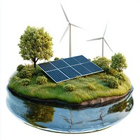 Floating island solar panel solar panels outdoors electrical device.