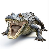 Crocodile roaring realistic reptile animal.