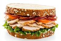 Delicious turkey sandwich with vegetables