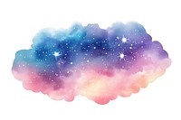 Dreamy watercolor galaxy cloud