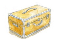 Vintage suitcase watercolor illustration