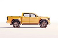 Modern yellow pickup truck design