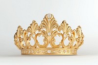 Elegant golden ornate crown design