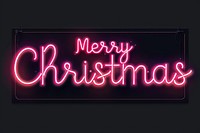 Festive neon Merry Christmas sign