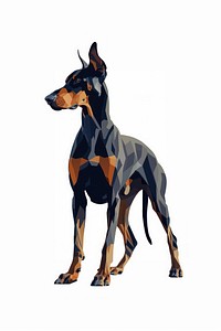 Geometric Doberman Pinscher illustration