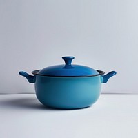 Blue ceramic cooking pot