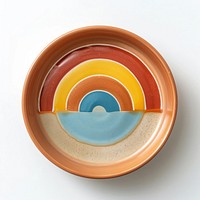 Colorful ceramic rainbow plate