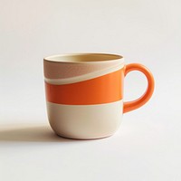 Modern orange ceramic mug