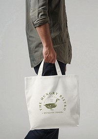 Eco-friendly tote bag mockup