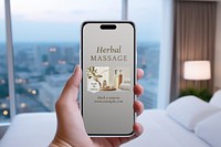 Elegant herbal massage booking mockup