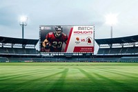 Football match highlights billboard