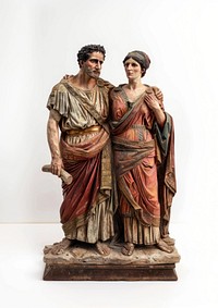 Ancient Roman statue couple