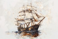 Vintage sailing ship painting