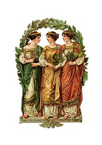 Vintage classical women illustration