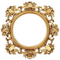 Gold frame vintage photo round.