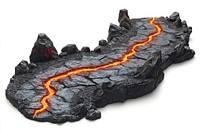 Lava curved path ground landscape mountain.