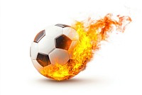 Soccer ball on fire soccer sports flame.