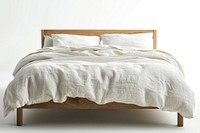 White linen duvet bed furniture cushion.