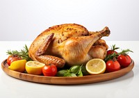 Roasted turkey with fresh vegetables