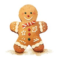 Festive gingerbread man illustration