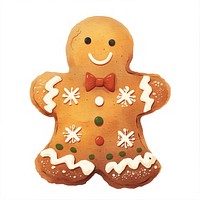 Festive gingerbread man cookie illustration