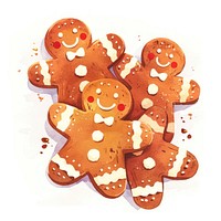 Smiling gingerbread cookies illustration