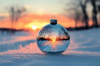 Snowy landscape christmas photography accessories.