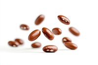 Beans background floating isolated.